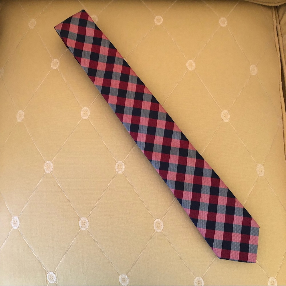 Nautica Red & Navy Plaid Tie - Like 🆕!